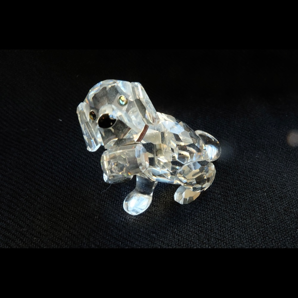 Swarovski crystal dog figurine